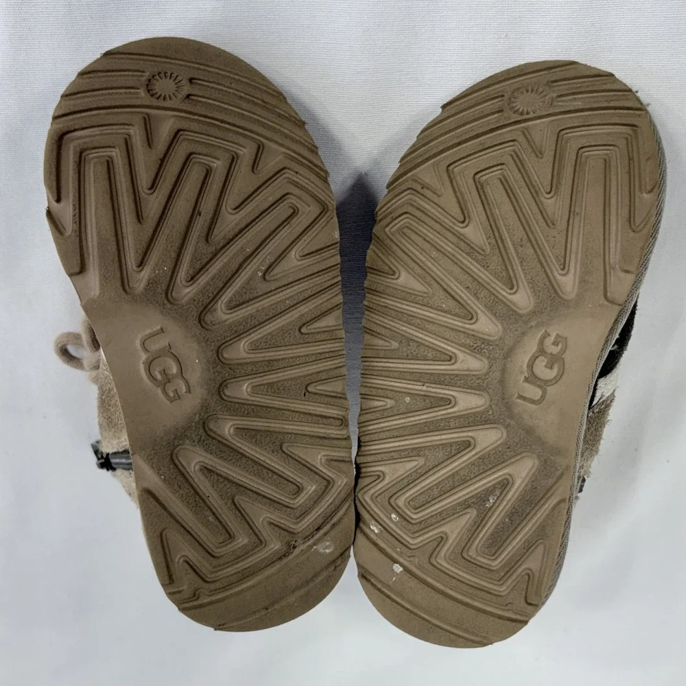UGG Kids Neumel II Water Resistant Chukka Boots Green Tan Suede 1017320T Size 10